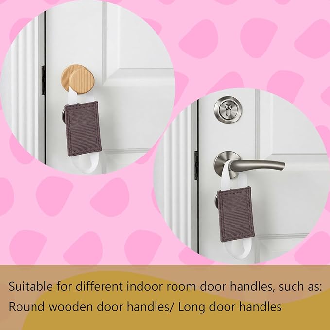 Soft Quiet Door Closer, Reduce Slamming Noise, Anti-Slamming Latch Covers for Light Sleepers, Babies (3, Purple, 4.1 * 3.1 inches)