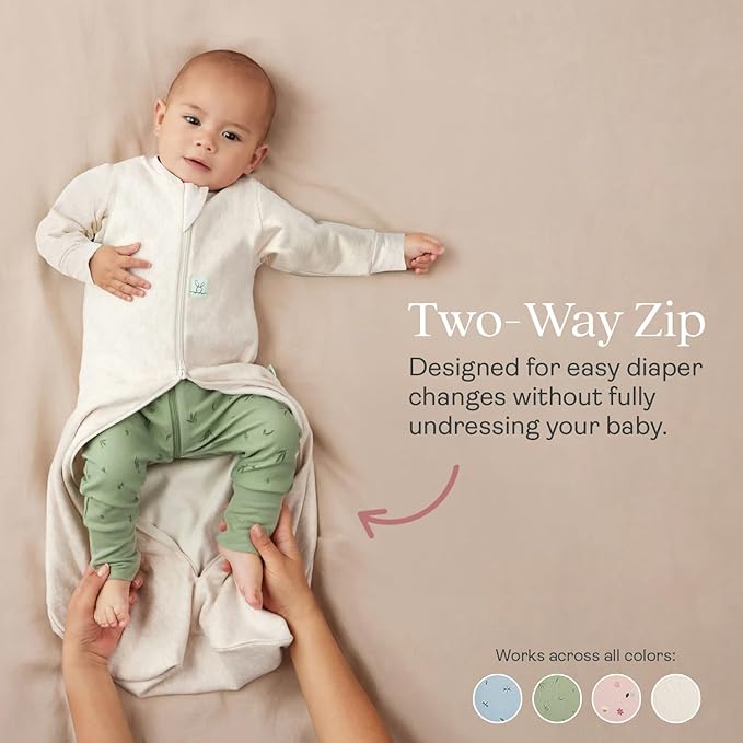 ergoPouch Jersey Sleeping Bag 3.5 TOG – Arms-Out Baby Sleep Sack, Ideal Transition from Swaddling, Slim Fit Keeps Baby Secure & Comfortable, Soft Breathable Fabric (3–12 Months, Willow)