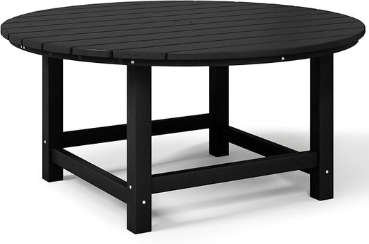 Costaelm Kids Dinner Table, Toddler Play Desk Student Desk Outdoor Childrens Picnic Tables for Children Arts & Crafts, Snack Time, Multi-Activity Table for Ages 2-8 in Home/Outside, Black