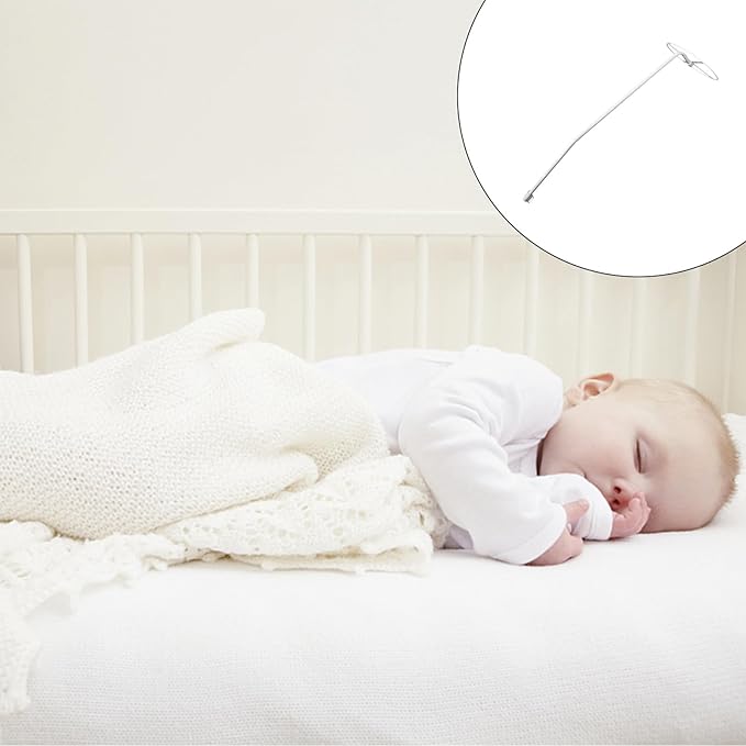 Dome Canopy Mosquito Net Rack Bracket for Bed Stable Net Holder with Two-Segment Fixed Support Easy to Install Crib Canopy Stand Compatible with Wooden Beds