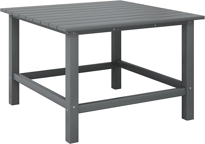 Costaelm Outdoor Kids Table, Toddler Dinner Table Baby Desk Outdoor Childrens Party Tables for Arts & Crafts, Snack Time, Multi-Activity Desk for Ages 2-8 in Classroom/Outside, Gray