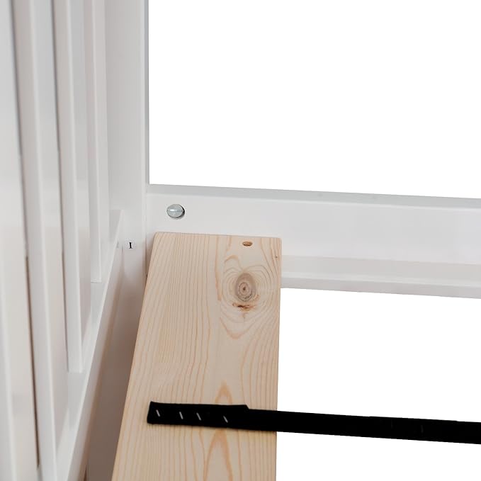 Max & Lily Bunk Bed, Full-Over-Full Wood Bed Frame For Kids With Trundle, White