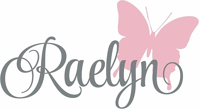 Butterfly Name Wall Decal - Custom Name Butterfly Decal - Girls Name Decal - Personalized Name Butterfly Wall Decal Nursery Decal - Girls Room Decal