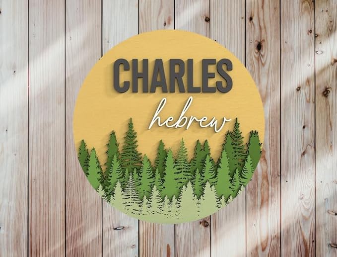 Personalized Name Sign for Kids Room - Custom Wood Sign Tree Custom Name Sign Baby Room Decor, Signs for Kids Room Wall Decor