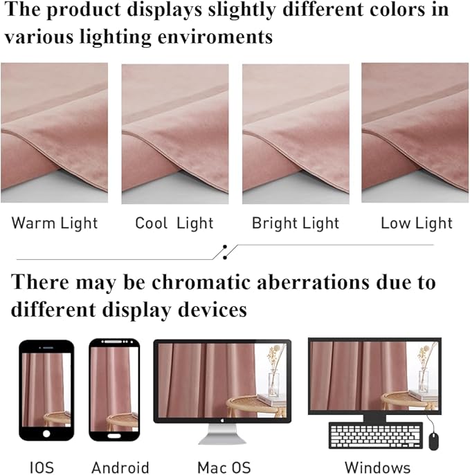 StangH Dusty Pink Velvet Curtains for Nursery Kids Back Tab Room Darkening Privacy Window Drapes Home Decoration for Bedroom/Living Dining Room/Spa/Office, W52 x L90, 2 Panels