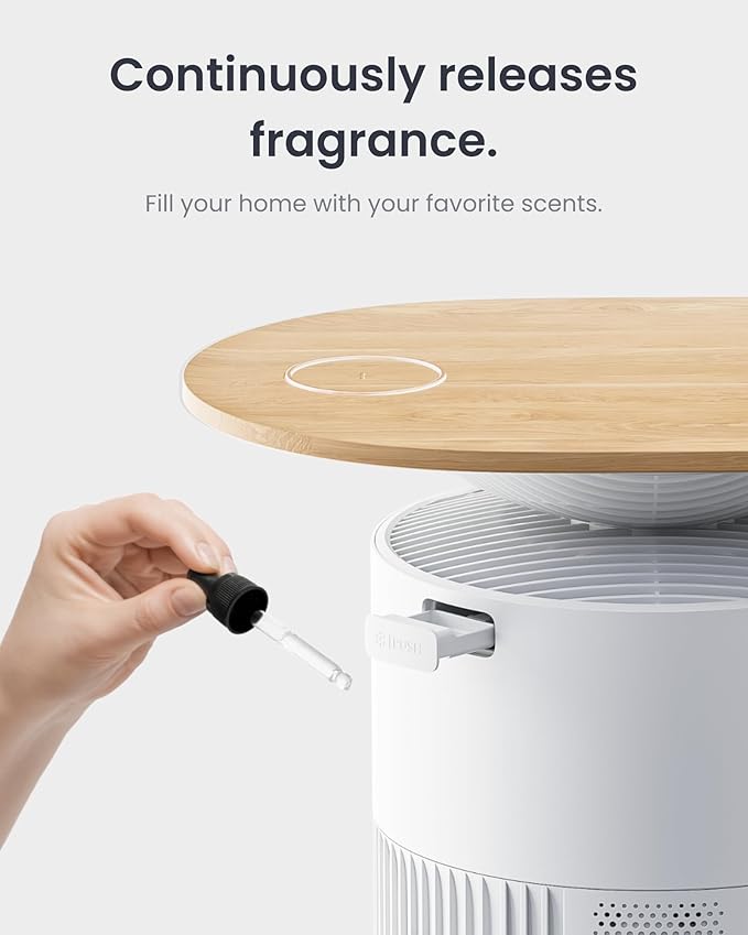 SwitchBot 4 in 1 Air Purifiers Table with Matter, Up to 3620 ft², H13 HEPA Pet Filter, Wireless Charging, Washable Pre-filter, 10 RGB Colors, Work with Apple Home, Google Home, HomeAssistant