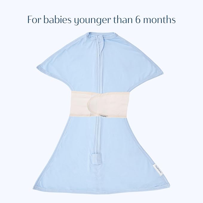 SleepingBaby Fleece Zipadee-Zip Transition Swaddle and Snuggle Strap Bundle - Roomy Baby Swaddle Blanket with Zipper Convenience and Wearable Blanket Accessory, Perfect Penguin, Medium (6-12 Month)