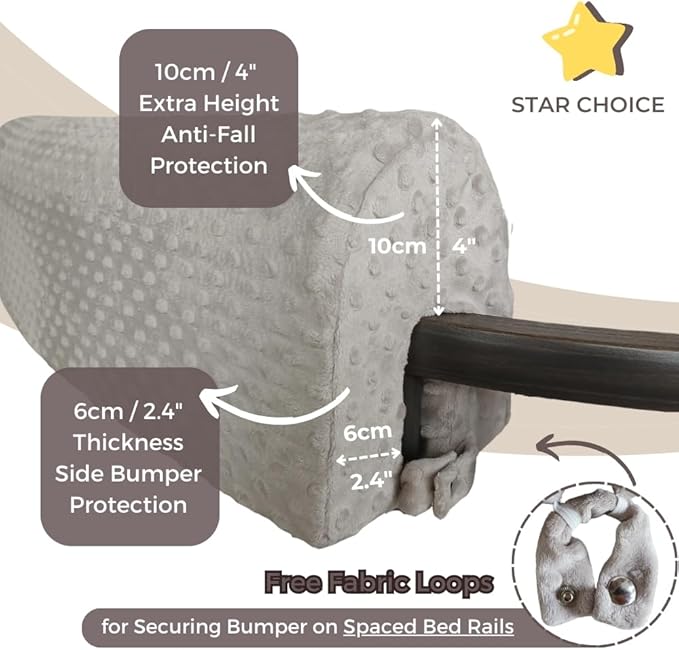 Wonder Space Toddlers' Bed Rail Bumpers Protecter - Children's Bed Guardrail Padding - Anti-Collision | Increased Height | Fall Prevention - Easy InstallEnhanced Safety Mostly Fit (3ft, Pink)