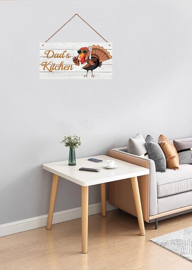 Personalized Kitchen Sign for Home Decor Chicken Chef Wall Decor Custom Name Door, Wall Decoration Mother's Father's Kitchen Sign For Parents Grandparents Room