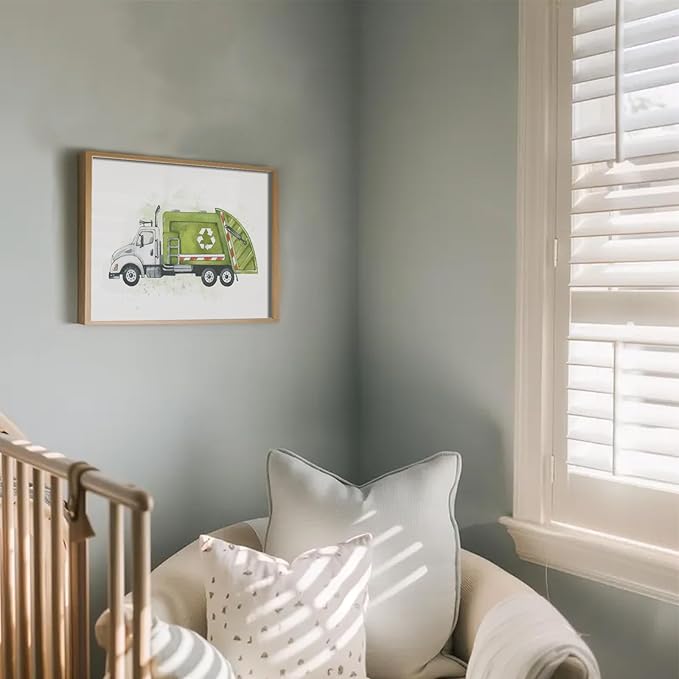 uniro Construction Room Decor for Boys, Truck Wall Art Print for Boys Room Decor, Cute Toddler Wall Decor Truck Prints, Car Pictures Wall Decor for Bedroom, Playroom, Nursery Decor, Vehicle Tractor Prints & Posters - 8x10inch|Unframed
