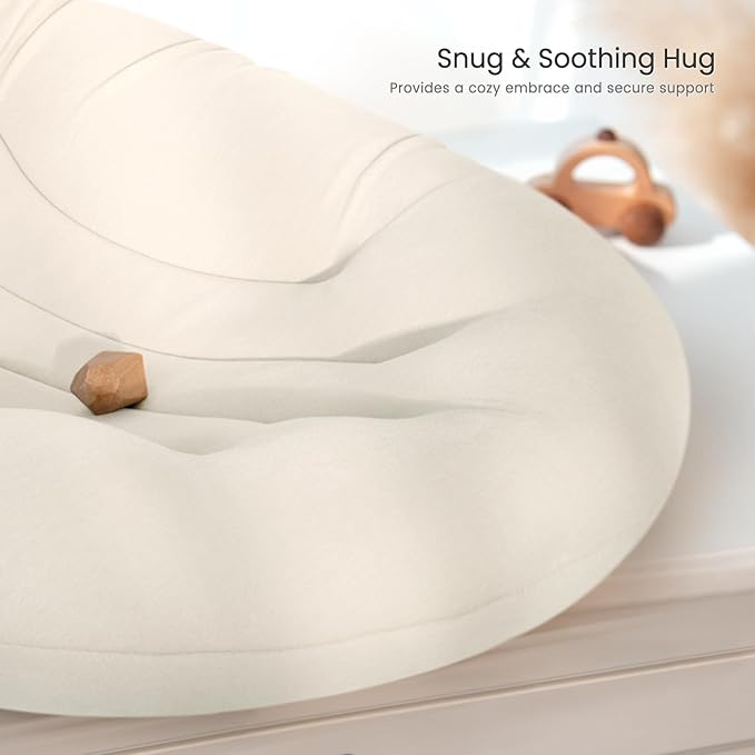 Baby Lounger for Newborn: Portable & Lightweight Pillow for Tummy Time Playtime & Diaper Changes - Skin-Friendly & Breathable for 0-12 Month Supervised Use