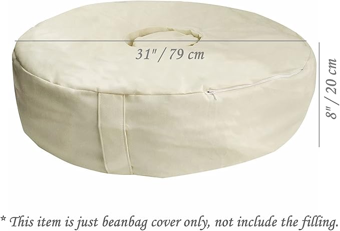 Honra Orraphtstu Newborn Baby Photography Props Beanbag Posing Photoshoot Professional Cover Filling Not Included (Beige)