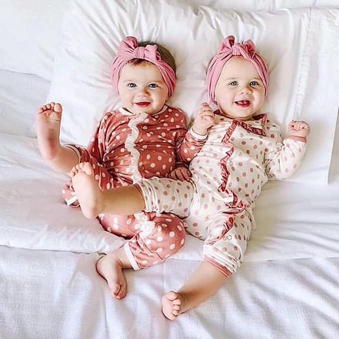 25 Pack Soft Wide Turban Baby Headbands with nylon Hair Bow Headwraps for Baby Girls Infants Newborn Hair Accessories Toddlers Kids and Children