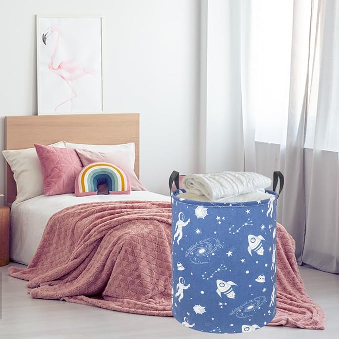 Kids Laundry Hamper,Laundry Basket,Baby Nursery Hamper,Waterproof Storage Bin,Clothes Organizer Basket,Room Decor(Universe)