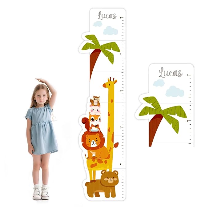 Kid Height Wall Chart,Animal Kids Height Wall Chart,Height Measurement Children,Height Growth Chart,Fun Nursery Decor Thoughtful Birthday Gift Boys Girls