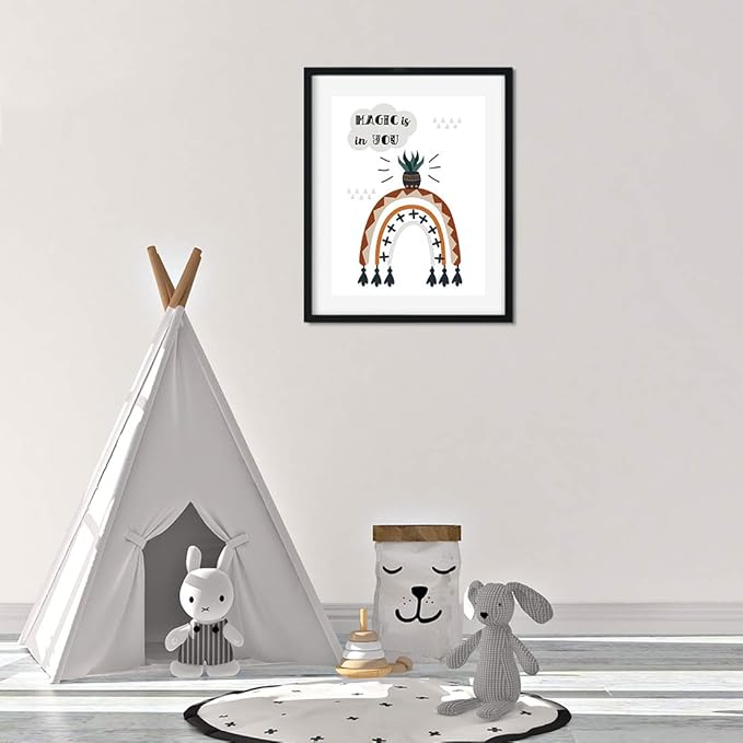 Andaz Press Nursery Kids Room Scandinavian Hello Llama Wall Art Decor Poster Prints, 8.5 x 11-inch, Scandinavian Magic Is In You Llama Graphic, 1-Pack, Unframed