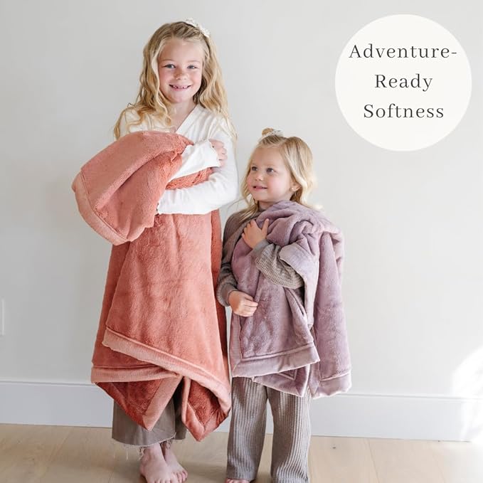 SARANONI Luxury Lush Kids Blanket | Ultra-Soft & Cozy Plush Comfy Blankets for Kids & Teens | Clay - 40” x 60”