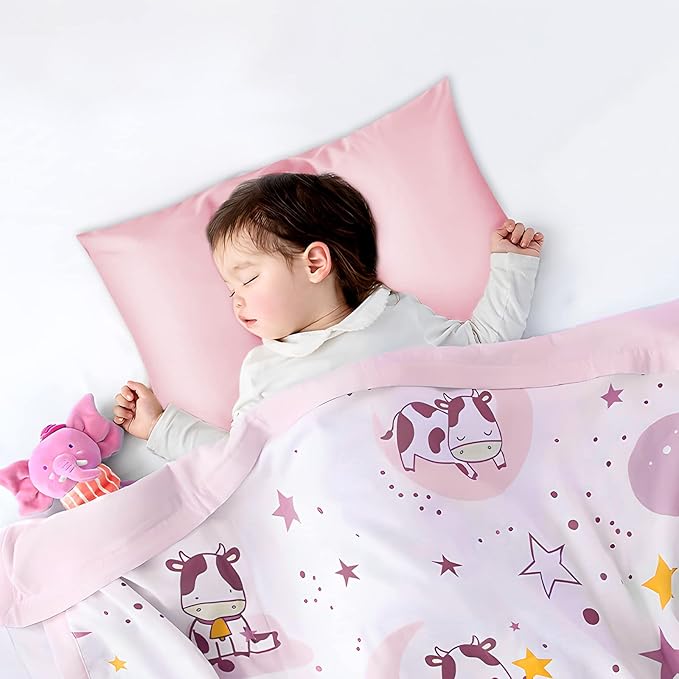Cotton Toddler Pillowcase 14x20 Envelope: Long-Staple Cotton, Ultra Soft Breathable Durable, Travel Pillow Cover 2 Pack by Fittia