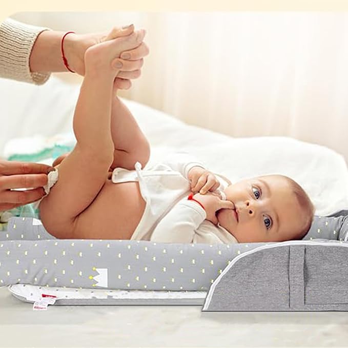Baby Lounger for Newborn for Tummy Time,Baby Lounger Play Gym mat with Portable Bag,Awake-Time Newborn Babies Essentials Gifts 0-24 Months Home Travel(Carousel)