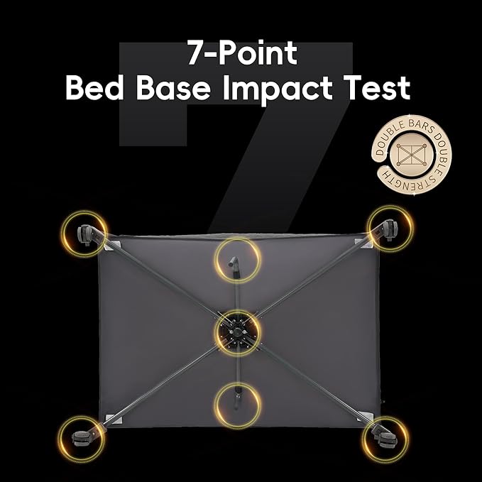 Pamo Babe 1-Second Setup Pack and Play for Babies - Portable Crib with Zip Door & Changing Table