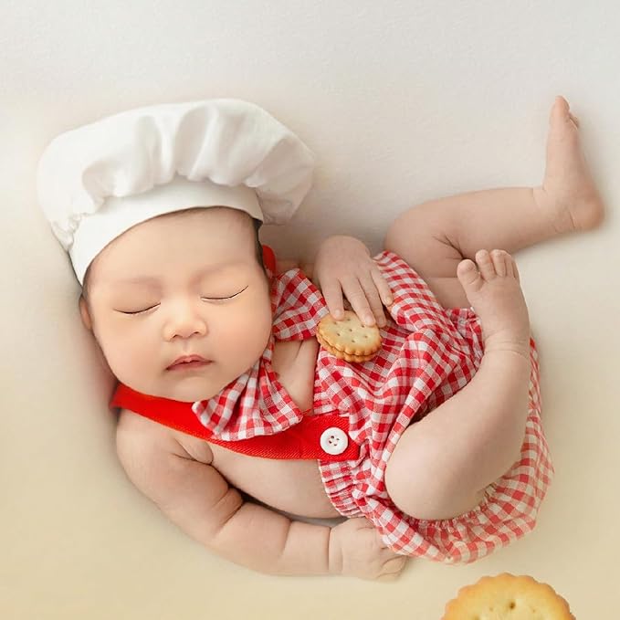 Holibeat Newborn Boy Photography Props Baby Boy Photo Shoot Outfits Infant Gentleman Romper Suits with Hat