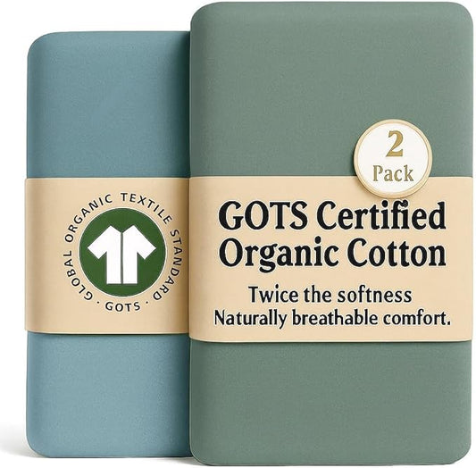 GOTS 100% Organic Bassinet Sheets - Luxurious Turkish Cotton for Halo, SNOO, Dream on Me Karley & Lacy, Delta Children and Simmons Kids City Sleeper Oval or Rectangle Bassinet Bed Pads or Mattresses