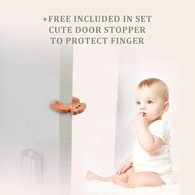Baby Proofing Edge and Corner Guards, Safety 3M Pre-Taped Furniture Bumper, [16.40ft Edge + 4 Corners] Baby Corner Protector for Fireplace, Table, Stair, Cabinet (Coffee Brown)