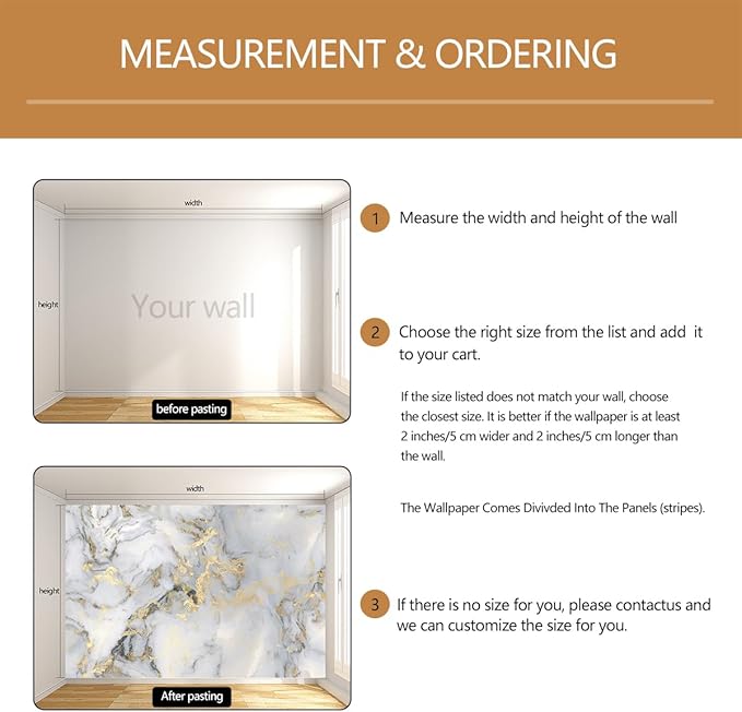 Abstract Marble Wallpaper Gold Art Textured Wall Mural Office Living Room（Not Peel and Stick）