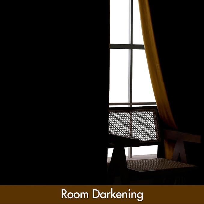 MIULEE Gold Velvet Curtains Thermal Insulated Blackout Curtain Drapes for Bedroom Living Room Darkening 84 Inches Long Curtains Panels Rod Pocket Set of 2