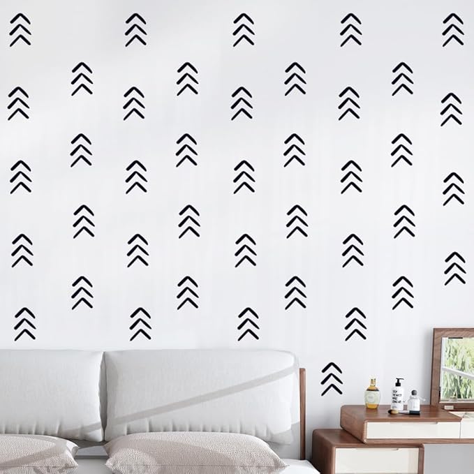 Boho 3 Lines Black Vinyl Wall Decals Modern Irregular Stripe Line Wall Stickers for Living Room Bedroom Office Home Wall Decor