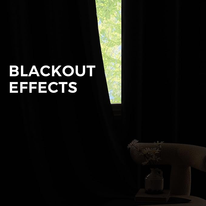 NICETOWN Grey Light Blocking Curtains 45 Inches Long 2 Panels for Living Room, Bedroom, Office Thermal Insulated Blackout Drapes Solid Grommet Noise Reducing Window Curtains, W40
