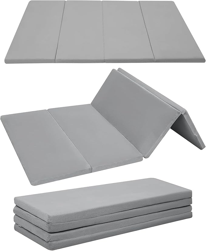 MeMoreCool Kids Floor Futon Mattress, Play Mat Muscle Mat Large 6x4 FT, Thicken Foam Tatami Mattress for Children Play Area, Foldable Sleeping Crawling Pad for Playroom