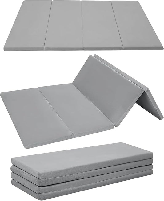MeMoreCool Kids Floor Futon Mattress, Play Mat Muscle Mat Large 6x4 FT, Thicken Foam Tatami Mattress for Children Play Area, Foldable Sleeping Crawling Pad for Playroom