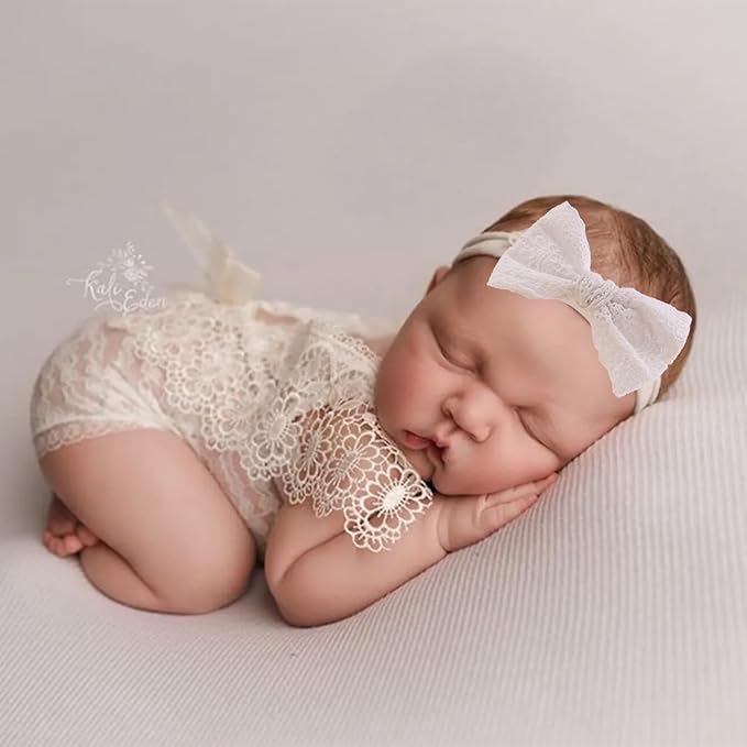 cherrboll Baby Flower Bows Headbands 6pcs Floral Hair Wraps Nylon Hairbands Crown Newborn Infant Toddler Hair Accessories