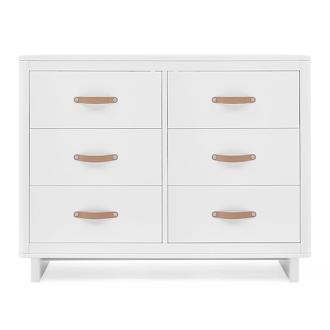 Delta Children babyGap Skye 6 Drawer Dresser with Interlocking Drawers Greenguard Gold Certified, Bianca White