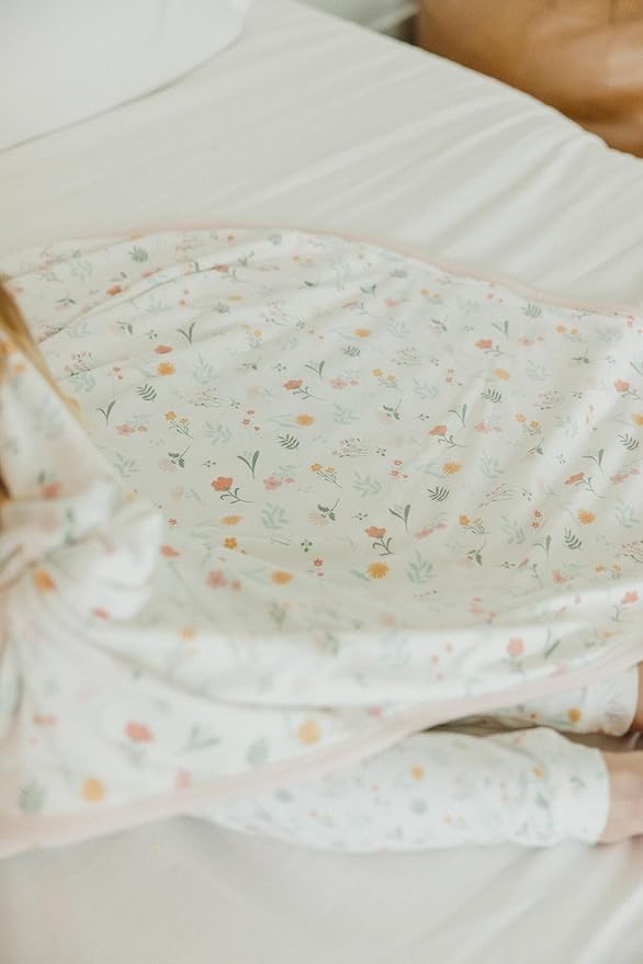 Copper Pearl Three-Layer Baby Blanket: Soft Baby Quilts for Boys and Girls | Breathable, Cozy, Toddler Blanket | Baby Quilt for Newborns | 46x46 Premium Polyester/Rayon | Mabel