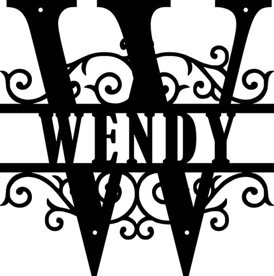 Metal Signs Customized, Metal Name Signs Personalized, Custom Family/Last Name Sign, Split Letter Monogram Wall Decor, Personalized Wedding/New home Gift, Indoor/Outdoor Sign