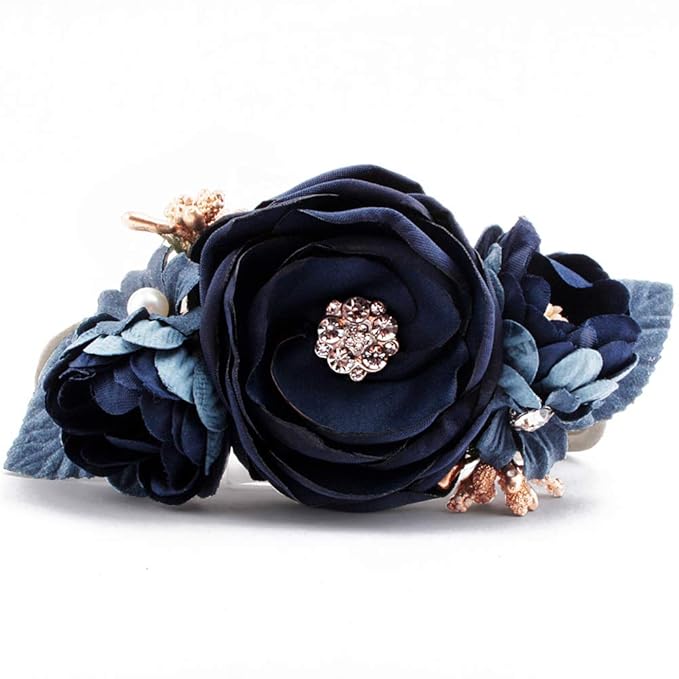 Baby Girl Floral Headbands- 3pcs Nylon Headband Handmade Flower Crown Elastic Hairband Newborn Toddler Hair Accessories Gifts for Girls （1-6 years old）