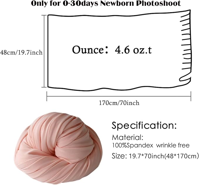 Newborn Photography Props Swaddle Newborn Wraps for Baby Boys Girls Infant Baby Photo Props Shoot Stretch Blanket