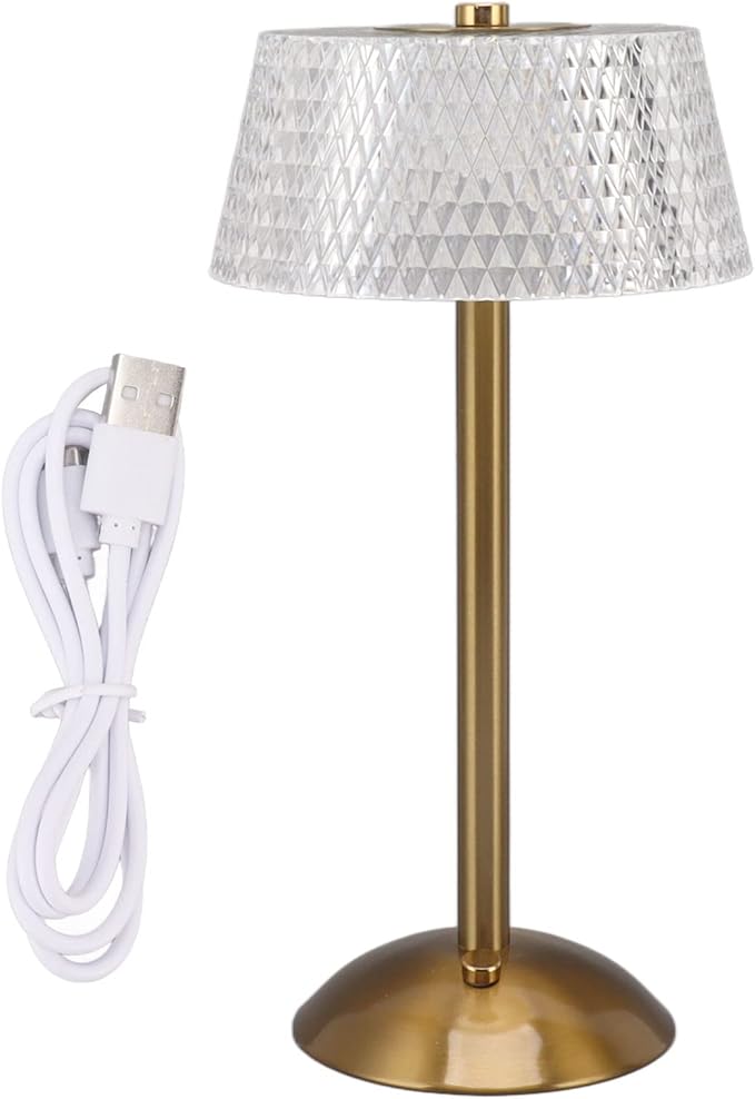 Yosoo LED Table Lamp with Touch Control, Dimmable Acrylic Desk Light for Bedroom, Nursery, or Nightstand Warm Light, USB Powered, 3W