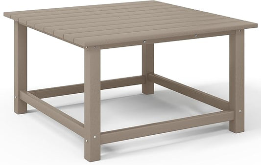Costaelm Outdoor Kids Table, Toddler Dinner Table Baby Desk Outdoor Childrens Party Tables for Arts & Crafts, Snack Time, Multi-Activity Desk for Ages 2-8 in Classroom/Outside, Weathered Wood