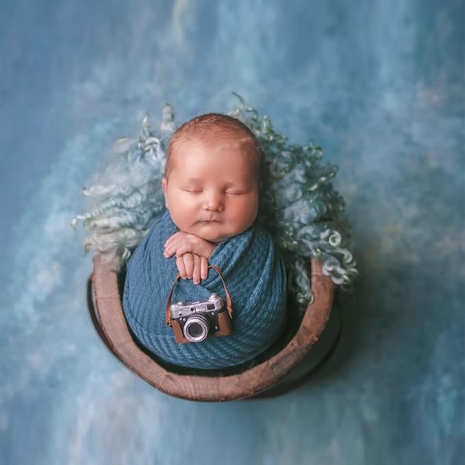 Newborn Photography Props for Baby Boys and Girls Newborn Wraps for Infant Baby Photoshoot Waffle Texture Knit Blanket