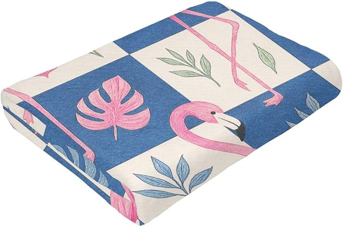 Flamingo Blanket Tropical Flamingo Throw Blanket Soft Cozy Fleece Fuzzy Stuffed Plush Flannel Animal Gifts for Girls Women Boys Kids Adults 60"X80"