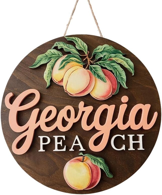 Personalized Name Signs for Kids Room, Peach Sign for Baby Door Decor, Newborn Gifts for Girl, Girls Nursery Wall Bedroom Decorations, Mother's Day Gifts for New Mom Dad Gift