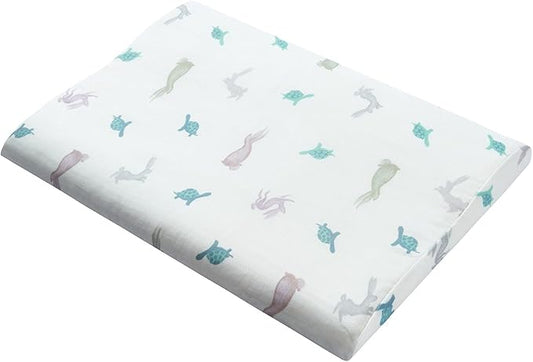 Nest Designs Toddler Pillow with Bamboo Viscose Pillowcase - The Tortoise & The Hare, Small