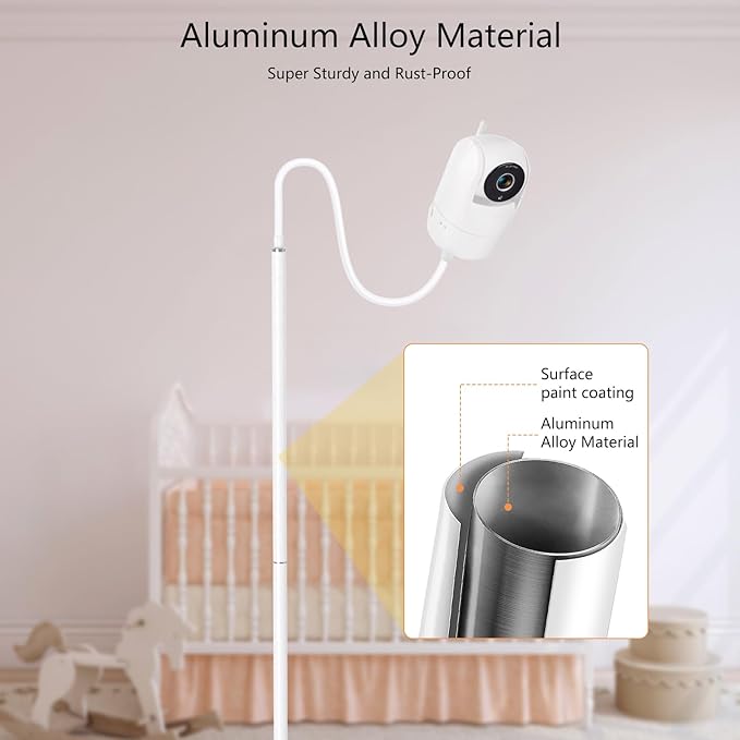 Baby Monitor Floor Stand Mount Compatible with Vtech VM819, Advanced HQ Max, New VM901, RM7764HD, RM5467HD Baby Monitor, Baby Camera Stand Holder with Height Adjustable, Out of Baby Reach, More Safety
