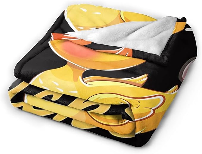 Duck Blanket Just A Girl Who Loves Ducks Throw Blanket Flannel Stuff Merch Cozy Decor Fleece Plush Fuzzy Warm Soft Lightweight Bedding Gifts for Men Women Girls Boy Couch 60"X50"