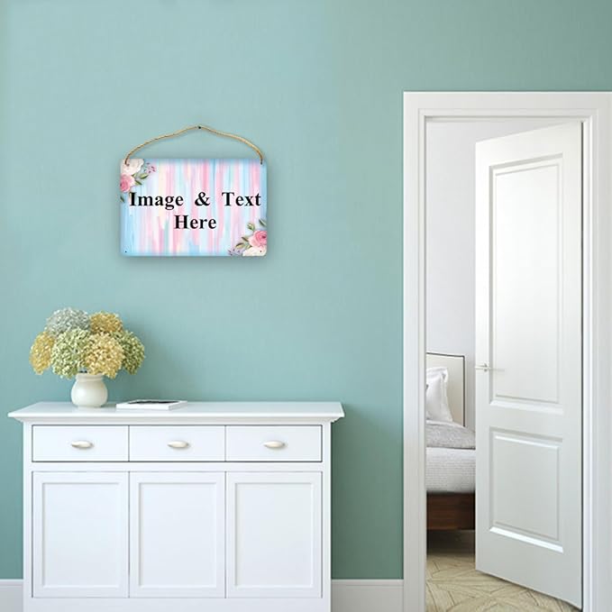RETEHULO Personalized Custom Decorative Signs Plaques Wooden Hanging Wall Sign, Boys Girls Bedroom Art Wall Decor Custom Name Kids Baby Nursery Plaque