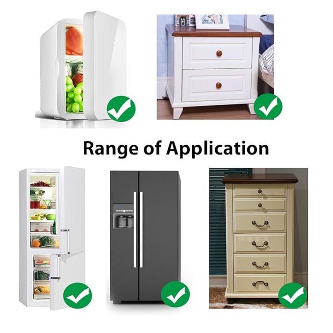 Fridge Lock,Refrigerator Locks,Freezer Lock with Key for Child Safety,Locks to Lock Fridge and Cabinets,White Fridge Lock