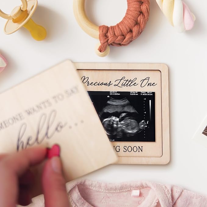 Pregnancy Announcement For Grandma, Grandparents - Ultrasound Picture Frame Surprise Box - Baby Announcement Sign - Baby Coming Soon Announcement - Pregnancy Reveal to Husband, Friends, Auntie, Uncle
